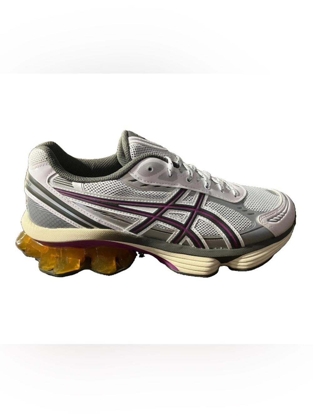 ASICS Gel Kinetic Fluent Truffle Grey Purple Men’s 8 Running Shoe Fit Women 9.5